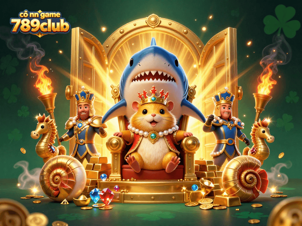 Experience thrilling action at cổng game 789club with vibrant 3D casino elements and characters.