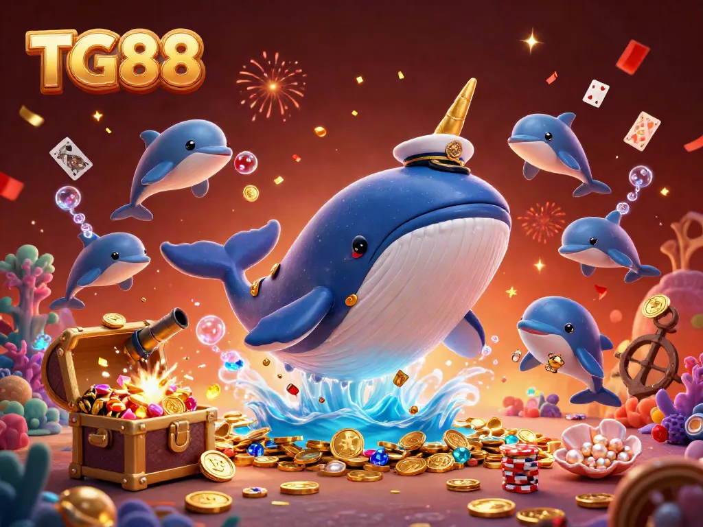 Engage in winning strategies with TG88, a whimsical casino-themed underwater adventure featuring dynamic characters.