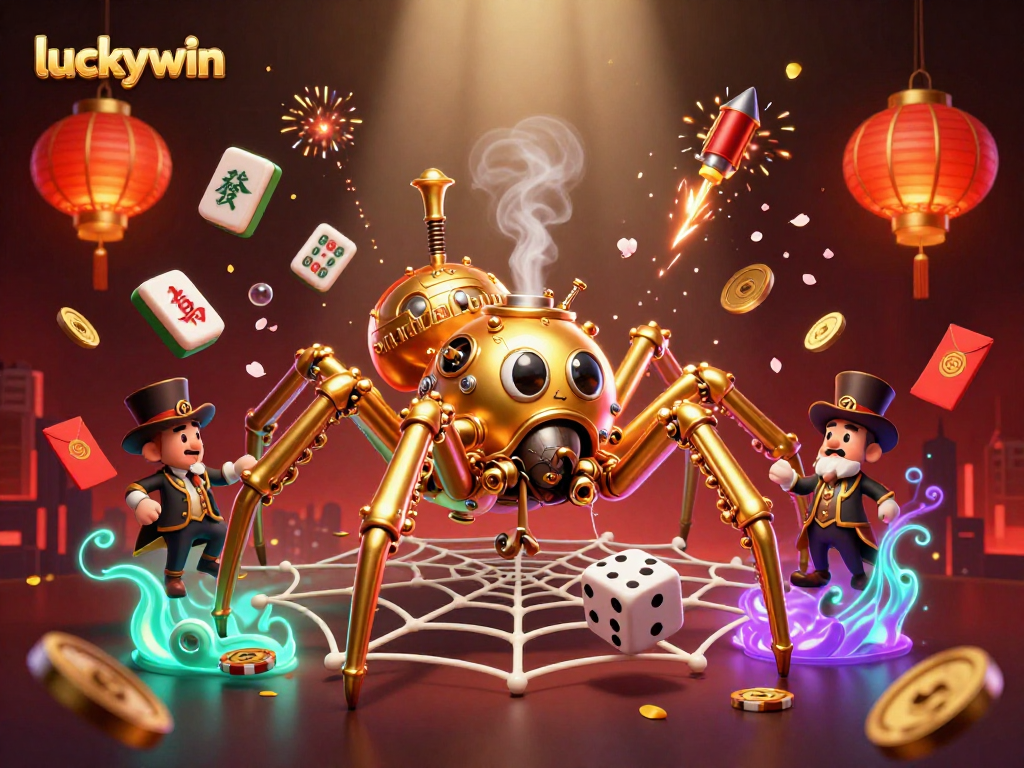 Experience the thrill of luckywin in this dynamic casino scene with a steampunk twist.
