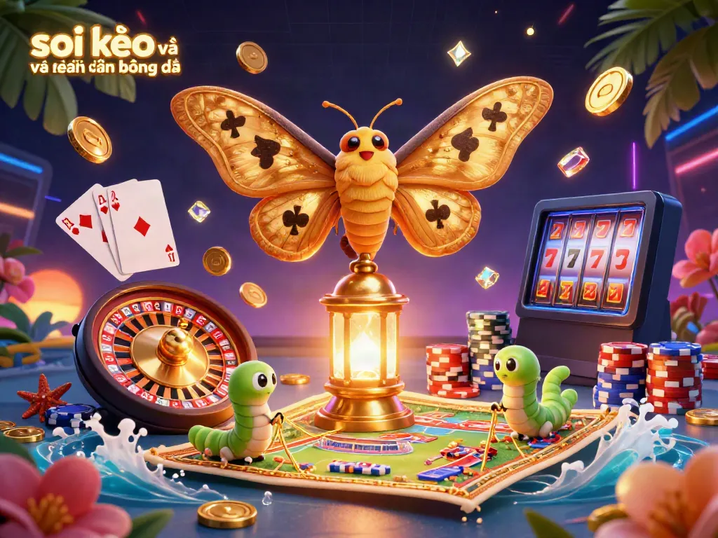 Soi kèo và nhận định bóng đá illustration showcasing sports betting with vibrant golden elements and engaging characters.