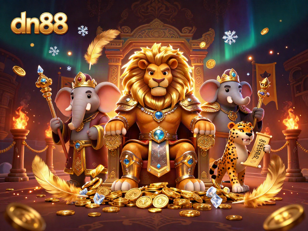Engage with dn88 for thrilling online casino experiences amidst vibrant 3D gaming characters.