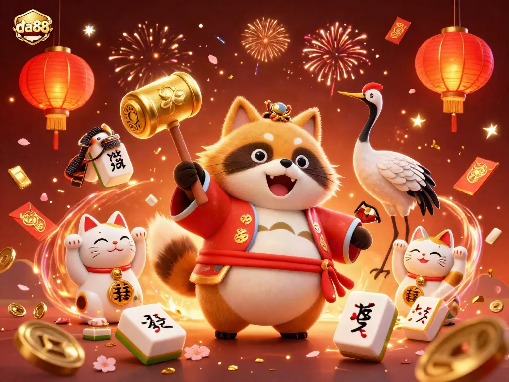 Experience the vibrant world of da88 through this dynamic casino illustration, featuring playful characters and immersive gaming elements.