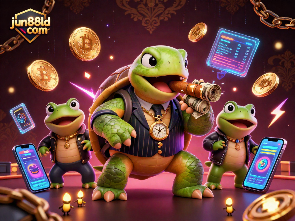 Engage in thrilling gameplay at jun88ld com with a mobster turtle and crypto elements.