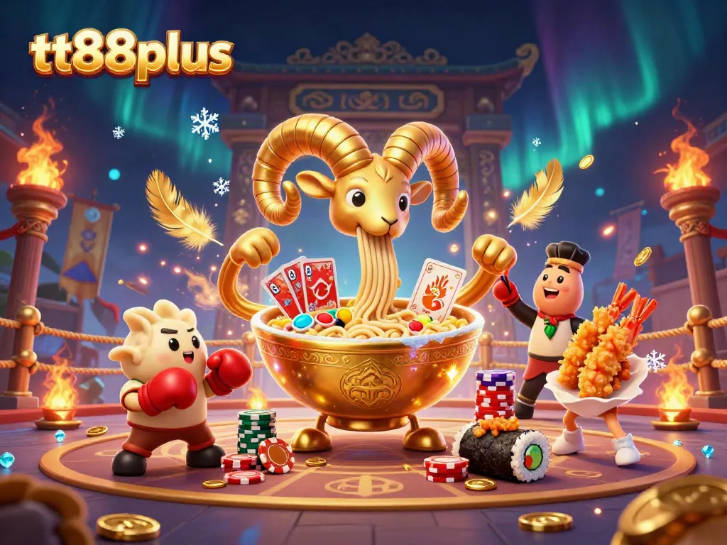Join the fun at tt88plus with a vibrant 3D casino scene featuring unique cartoon characters.