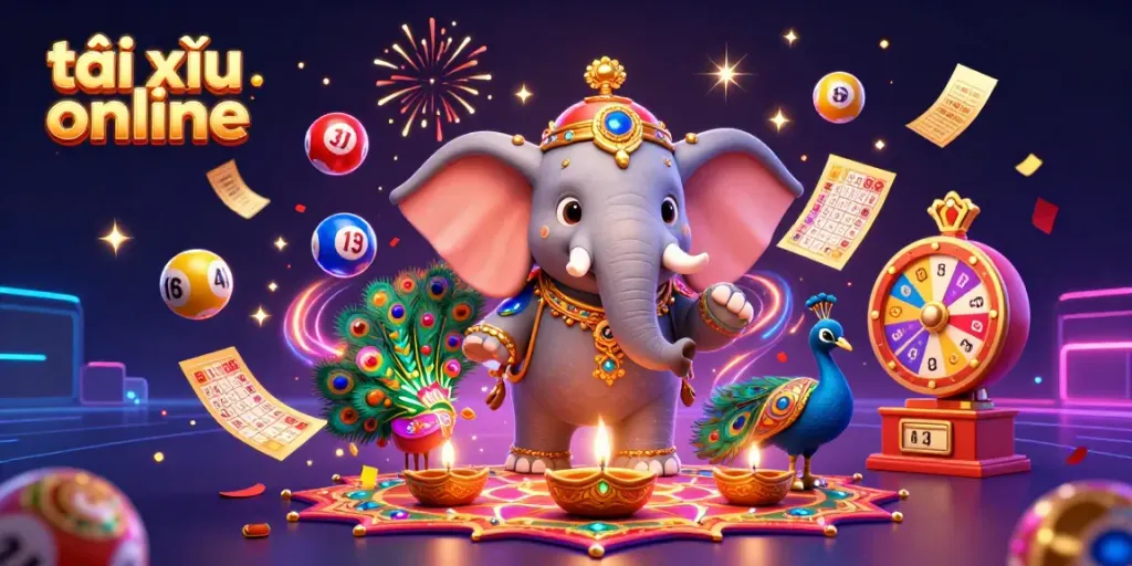 Engage in thrilling tài xỉu online gameplay amidst vibrant festivities and winning elements.