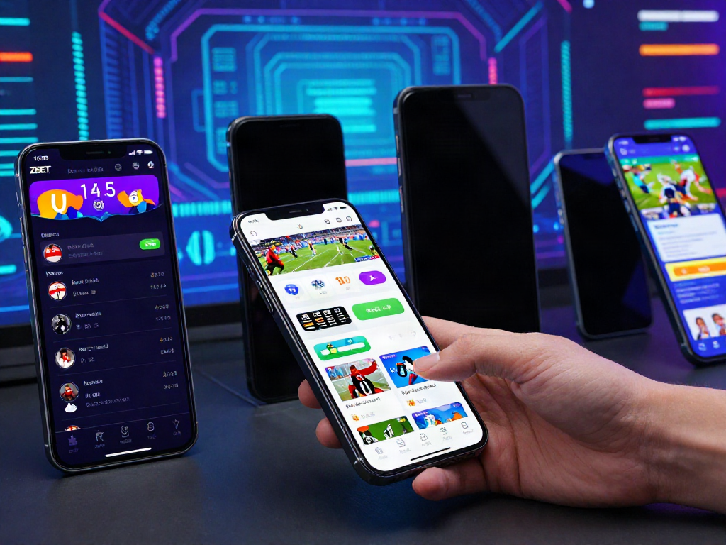 User engaging with ZBET mobile app showcasing live sports betting options.