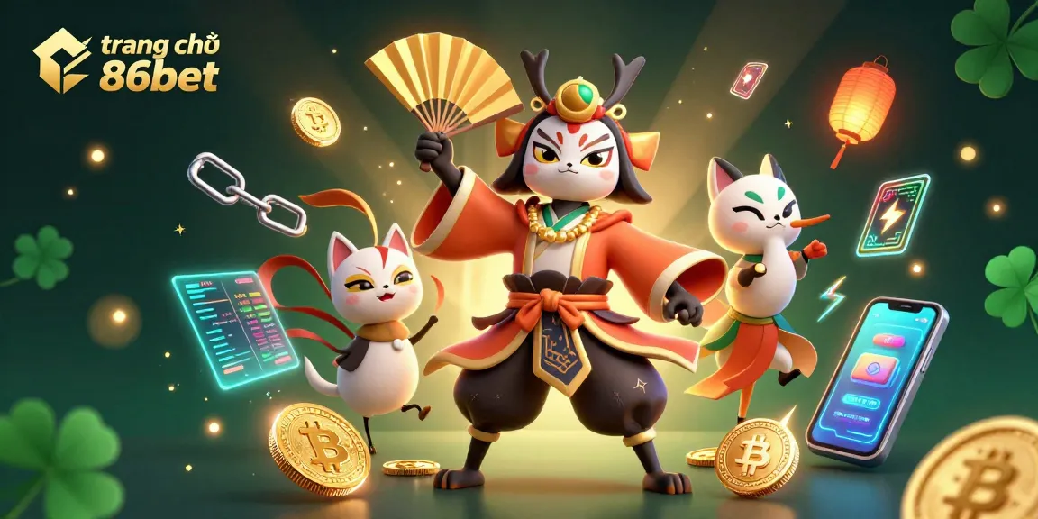 Experience rich gaming potential at trang chủ 86bet with dynamic, colorful 3D characters and crypto-themed elements.