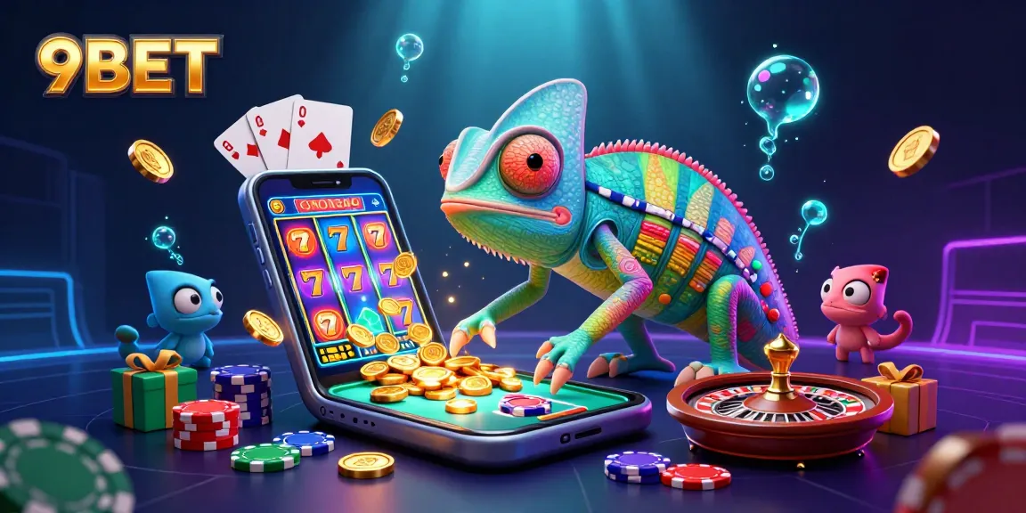 Experience thrilling wins with 9BET's vibrant casino scene featuring dynamic games and glowing action.