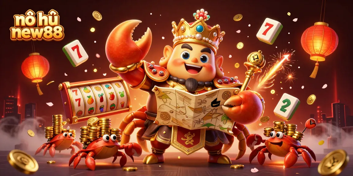 Nổ hũ new88 engaging scene showing jackpot slots, vibrant characters, and dynamic casino elements.