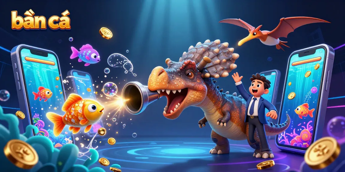 Catch golden coins while playing bắn cá, where vibrant sea creatures reveal underwater excitement in a dynamic casino scene.