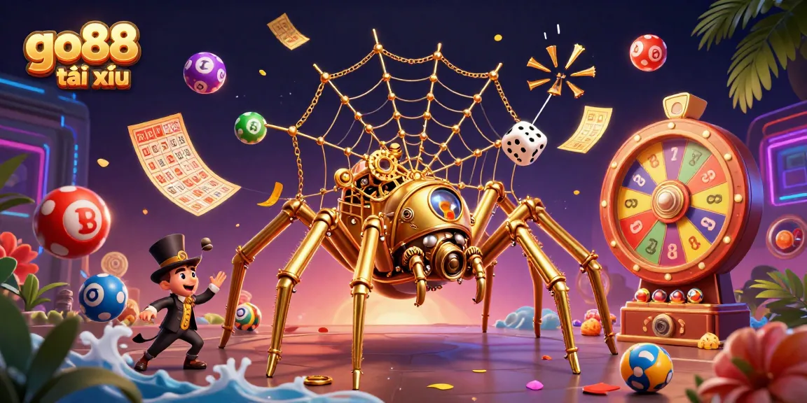 Play go88 tài xỉu and enjoy vibrant game elements in this steampunk casino illustration.