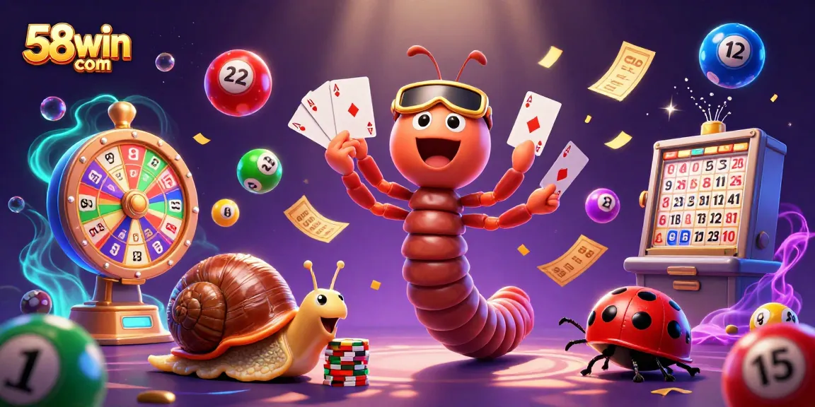 Experience the thrill of 58win com with a vibrant and dynamic 3D casino illustration.