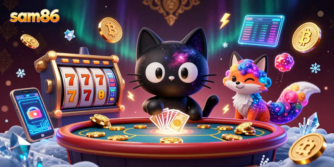 Experience thrilling gaming at sam86 with a cosmic scene featuring vibrant characters and immersive elements.