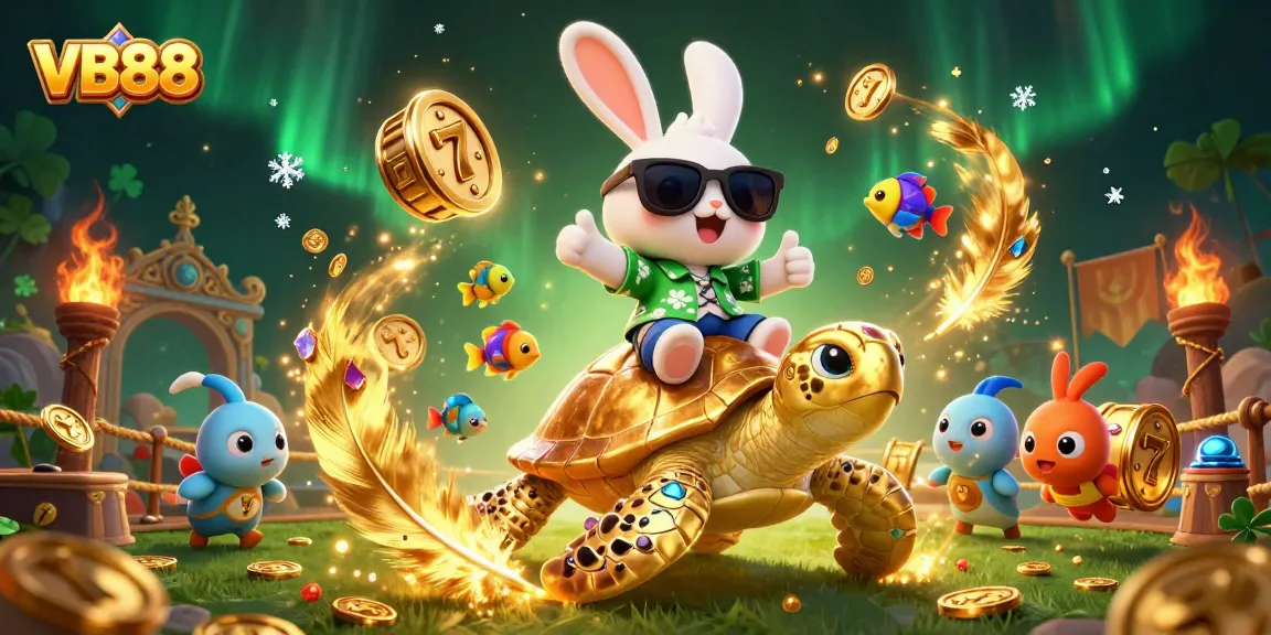 VB88 offers thrilling slot action with vibrant characters and dynamic golden elements.