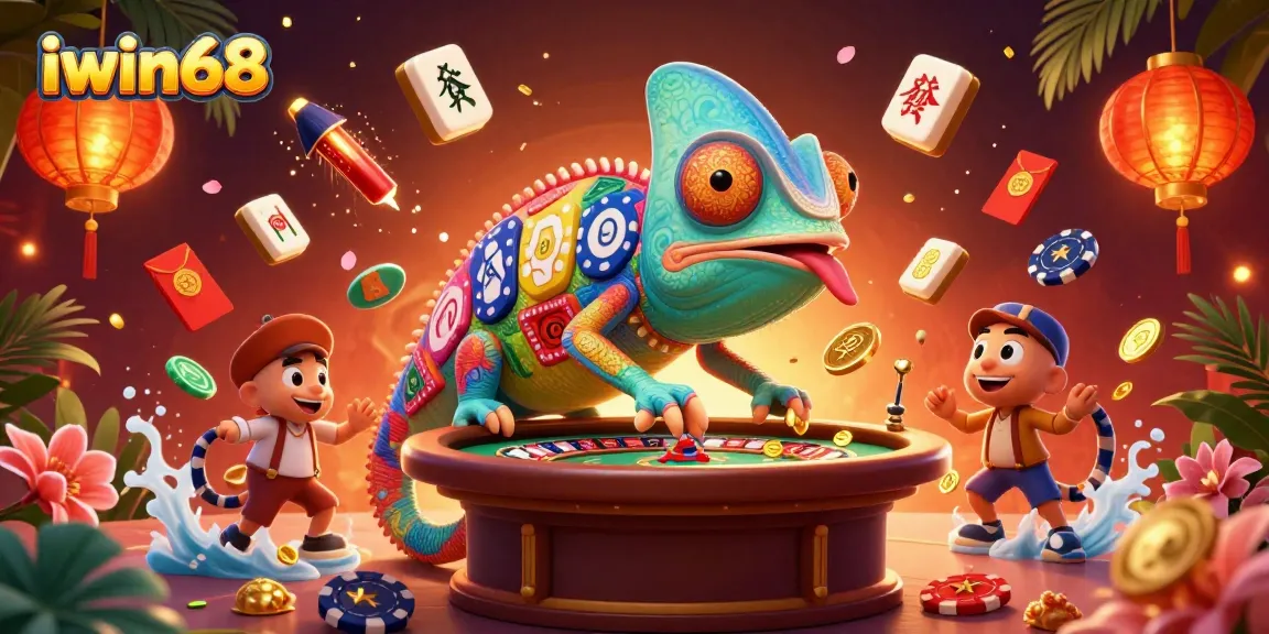 Experience the vibrant gameplay at iwin68 where fortune awaits players amid lively casino elements.