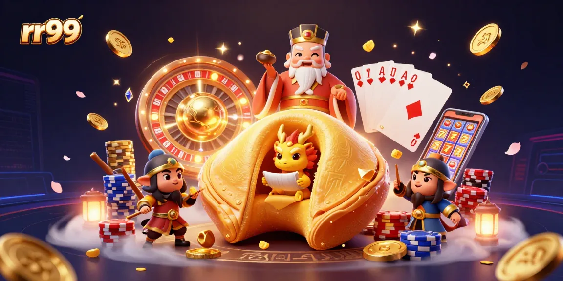 Experience exciting gameplay at rr99 with dynamic casino elements like golden coins and a wise dragon.
