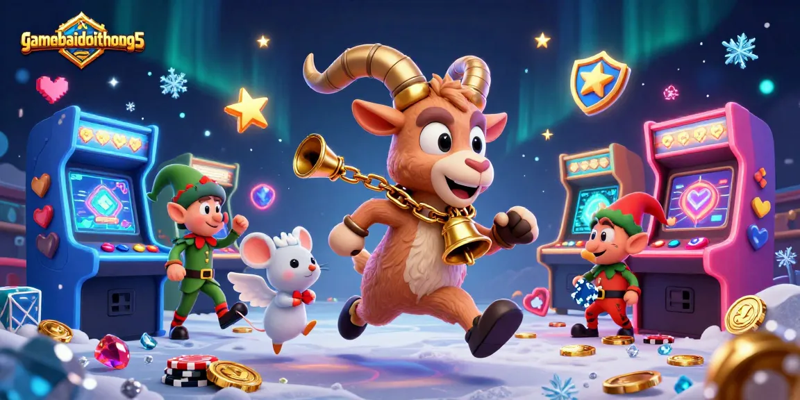 Excite your gameplay at gamebaidoithuong5 as Krampus and friends run a spooky holiday casino scene filled with colorful arcade elements.