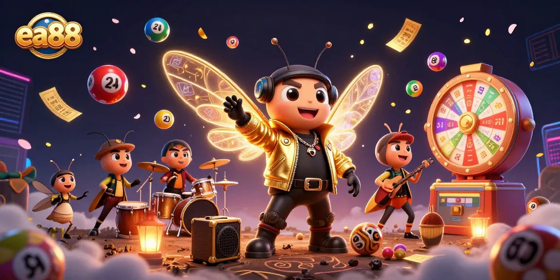 Experience winning excitement with ea88's vibrant 3D casino-themed illustration featuring dynamic game elements.