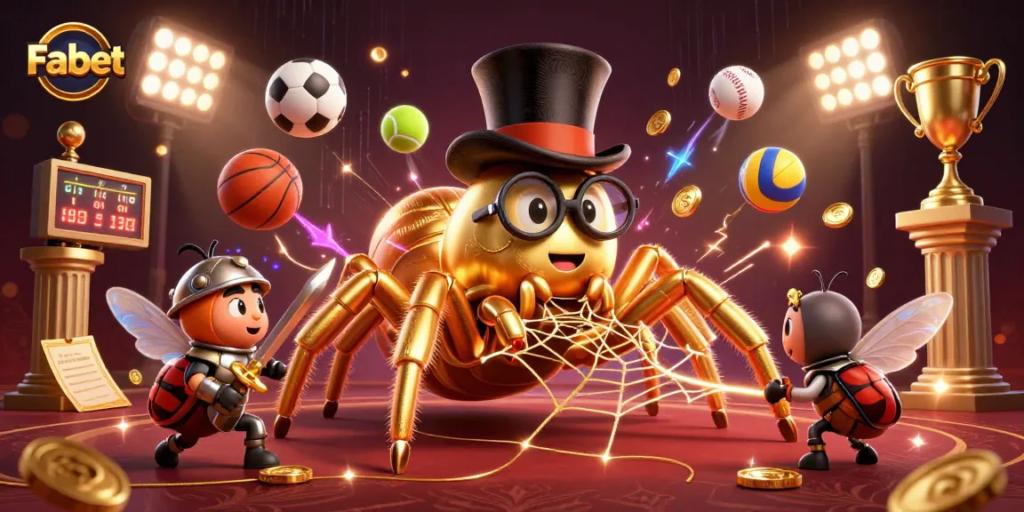 Engage with Fabet's dynamic casino environment featuring a golden tarantula and brave beetle knight.