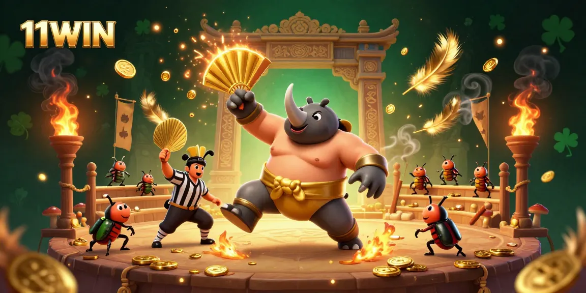 Engage in thrilling action at 11WIN with a vibrant 3D casino illustration featuring dynamic elements and exciting characters.