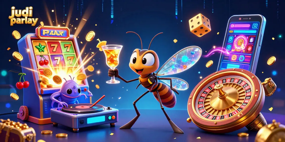 Bet and win in judi bola parlay with vibrant casino characters and explosive elements.