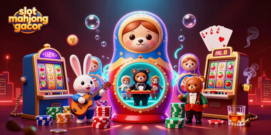 Spin and win big with slot mahjong gacor in a dynamic casino scene showcasing vibrant characters and game elements.