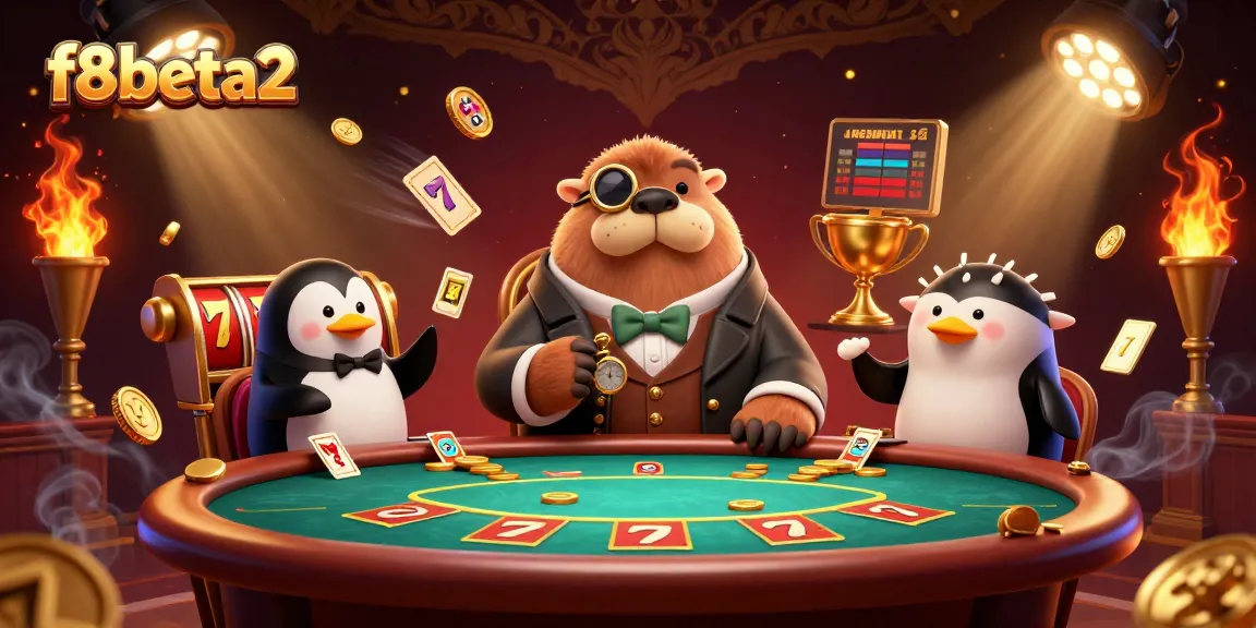 Experience thrilling gameplay with f8beta2, featuring a quirky walrus and dynamic casino action.