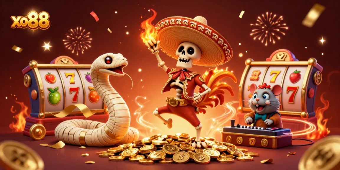 Experience the thrilling victories at xo88 through a vibrant 3D casino art scene full of excitement.